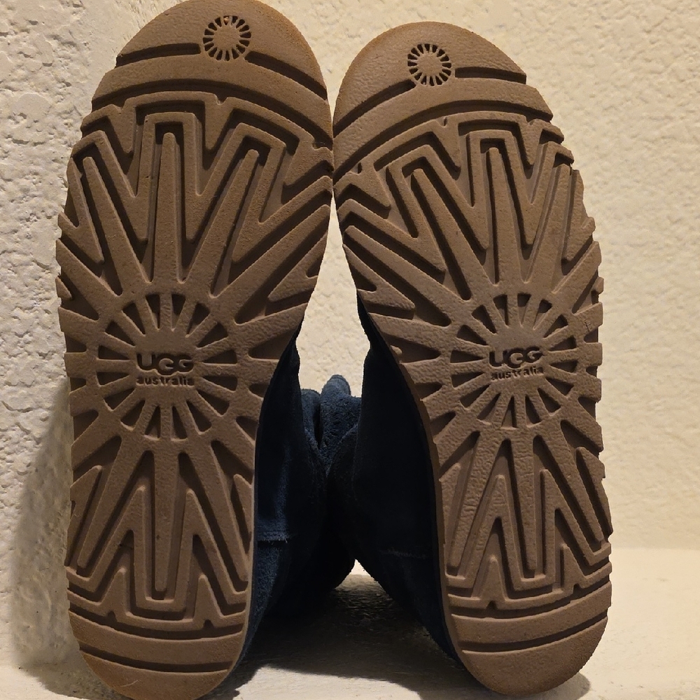 UGG Navy Suede Boots - Picture 6 of 8